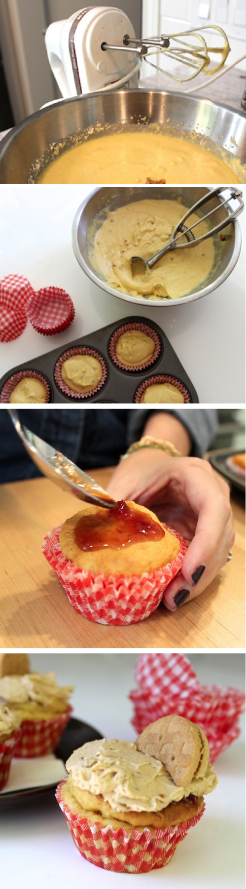 penut butter jelly cupcakes recipe by cupcakepedia