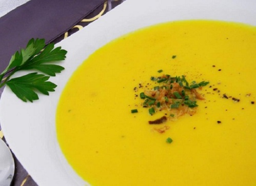 scrumptious pumpkin-soup-recipe-by cupcakepedia, pumpkin, soup, pumpkin soup, food, soup, yellow